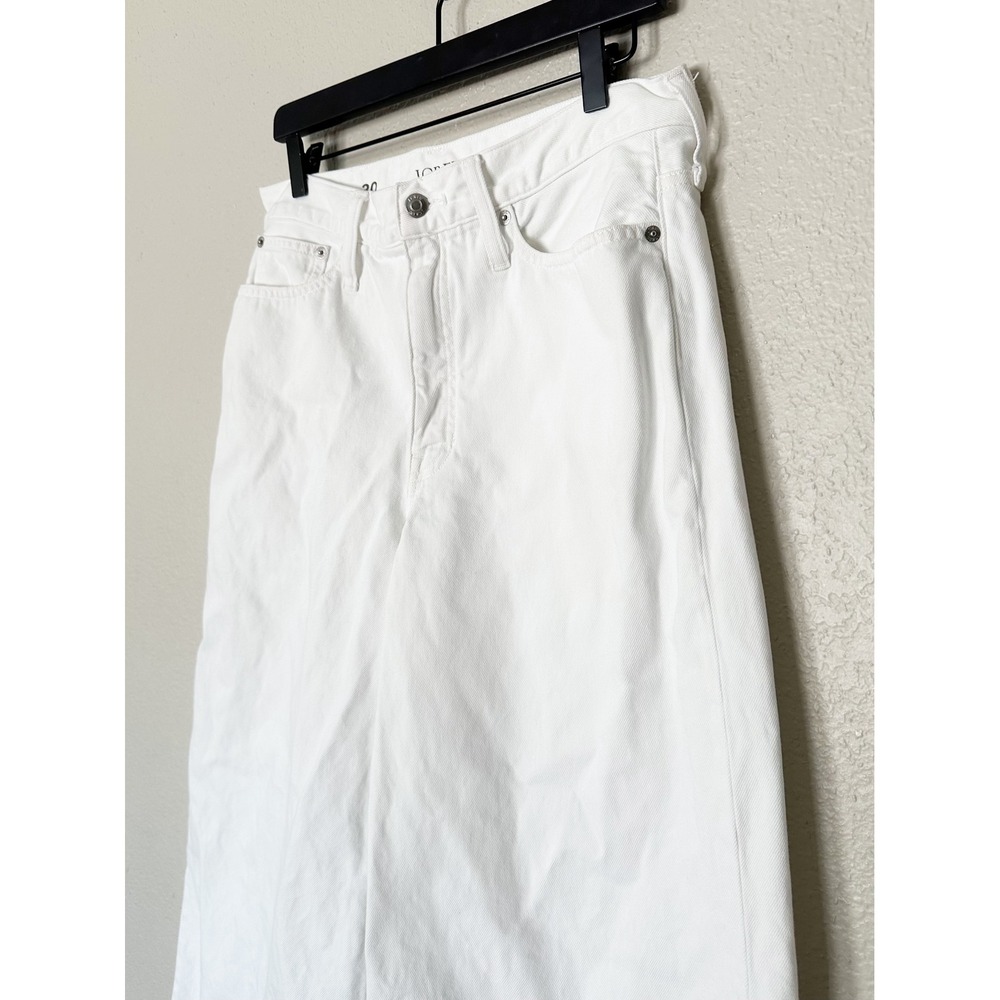 J.Crew High-Rise Superwide-Leg Jeans White 100% Cotton Size 30 - Picture 4 of 8